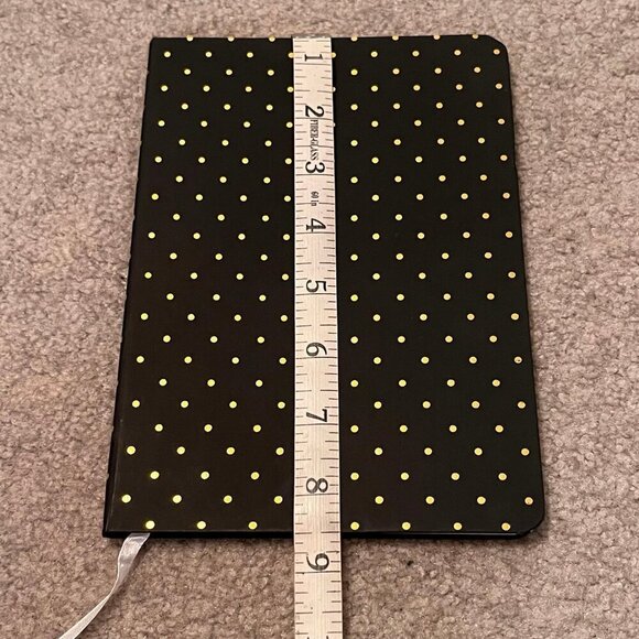 Chic Black & Gold Polka Dot Hardcover Writing Journal - Lined w/ Bookmark Ribbon - Picture 8 of 10